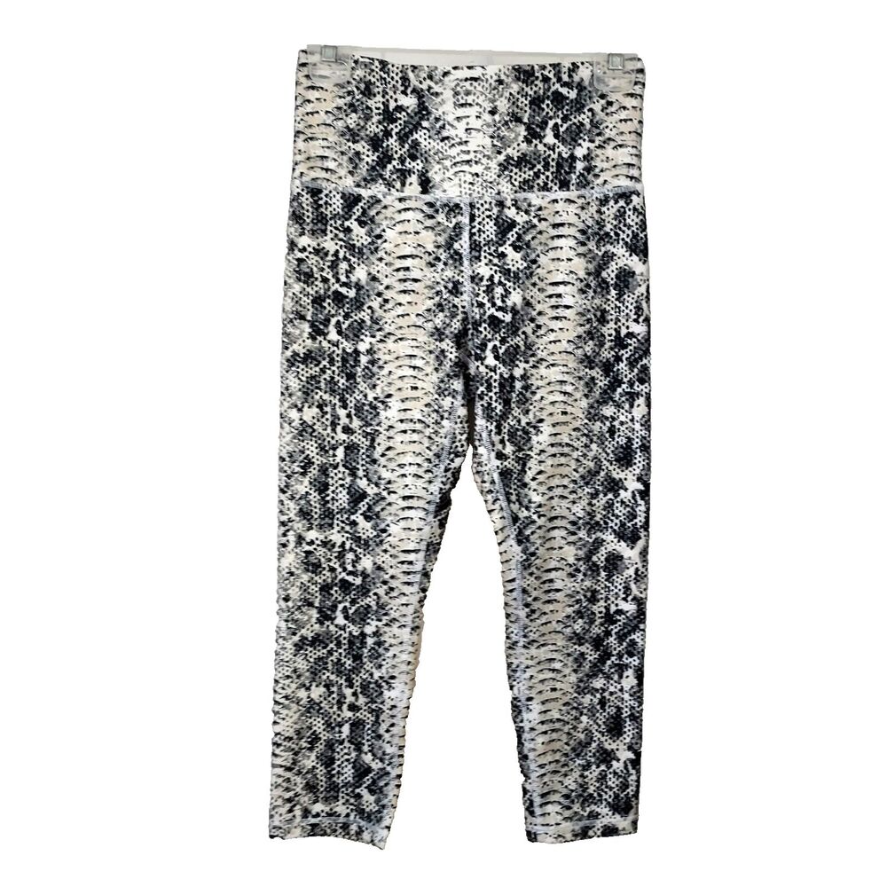 Balance Collection Women's Capri Leggings Size Medium Snake Print Fitness Active